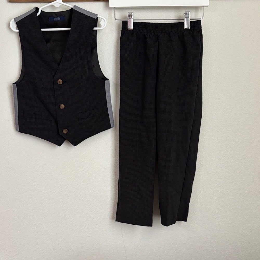 Izod Black Kids Matching Vest and Pants Set